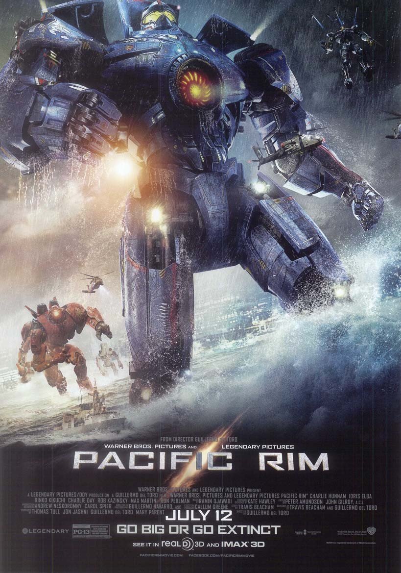 Charlie Hunnam PACIFIC RIM Idris Elba original studio movie poster 11x17