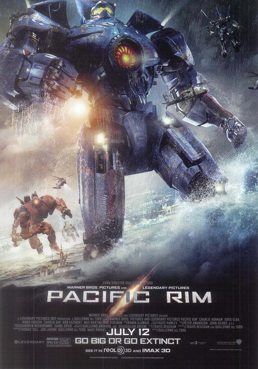 Charlie Hunnam PACIFIC RIM Idris Elba original studio movie poster 11x17