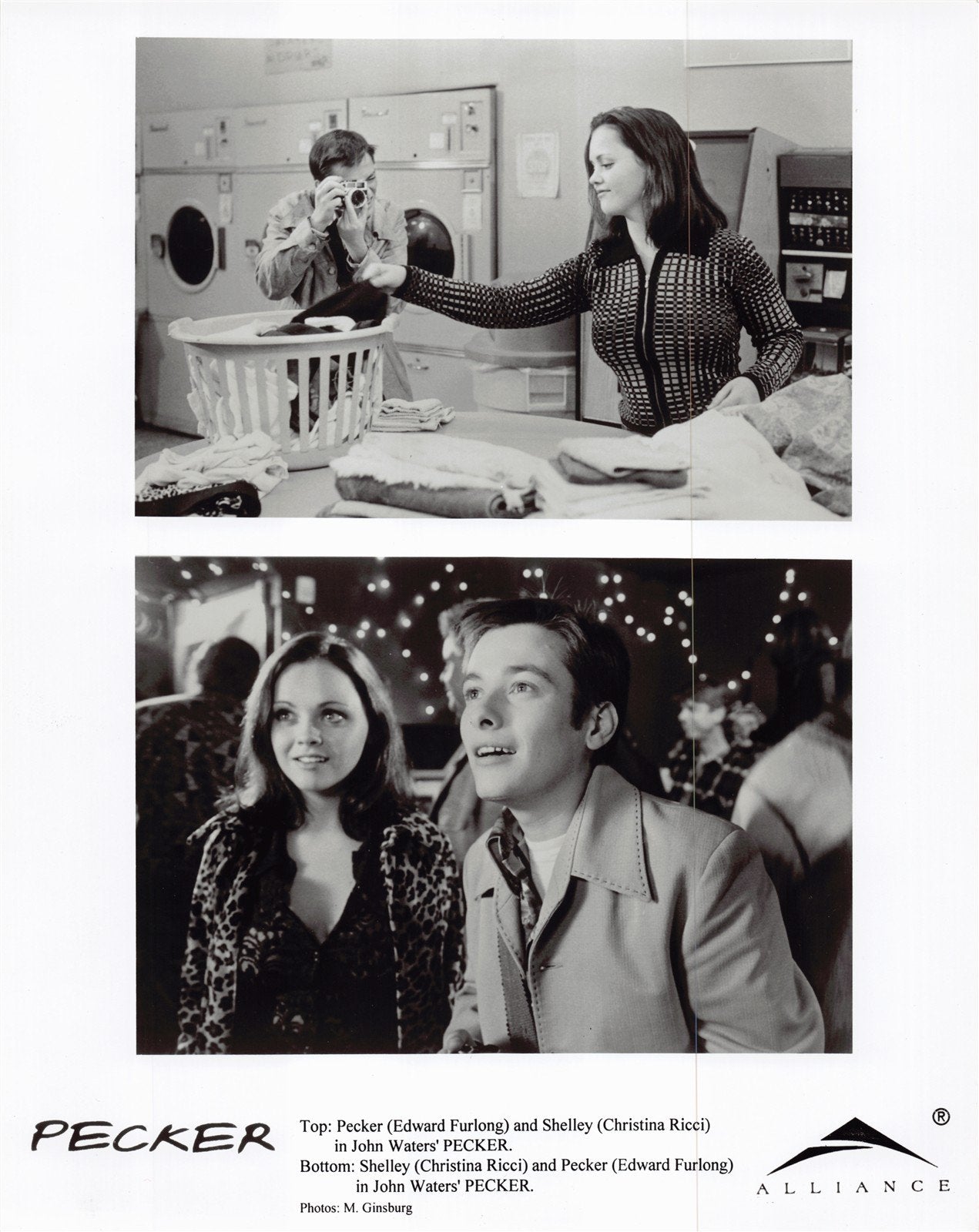 Christina Ricci PECKER Edward Furlong original 8x10 press photo 1998 John Waters
