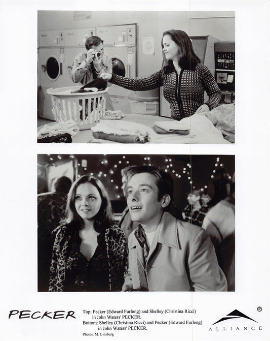 Christina Ricci PECKER Edward Furlong original 8x10 press photo 1998 John Waters