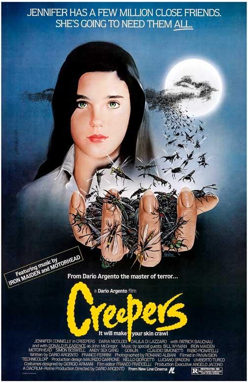 Dario Argento's CREEPERS Jennifer Connelly movie poster 11x17