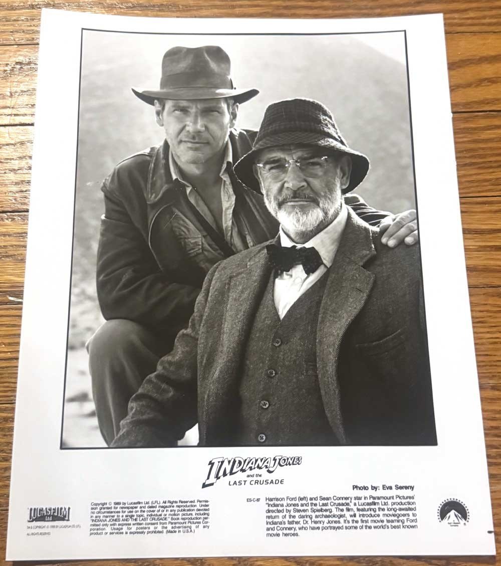 Harrison Ford INDIANA JONES LAST CRUSADE Connery original 8x10 press photo 1984