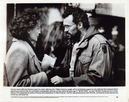 Jessica Lange MUSIC BOX Michael Rooker original 8x10 press photo 1989