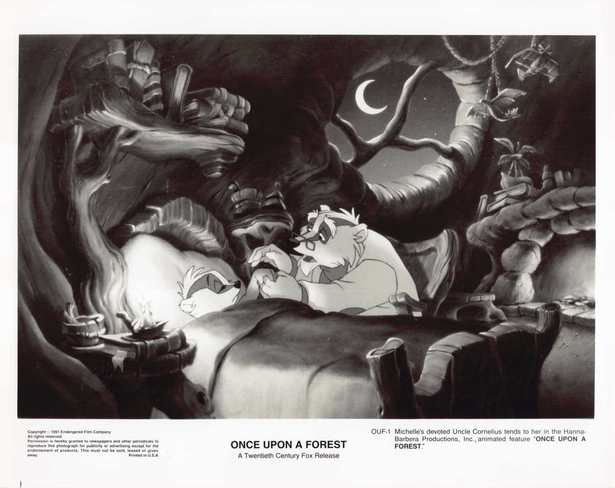 animated ONCE UPON A FOREST original press photo 1991