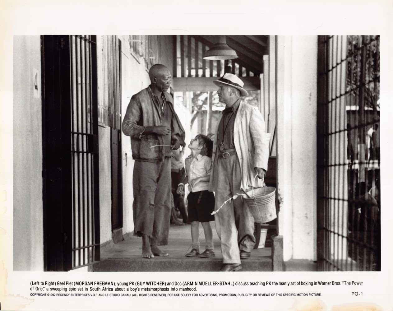 Morgan Freeman THE POWER OF ONE Armin Mueller-Stahl original press photo 1992