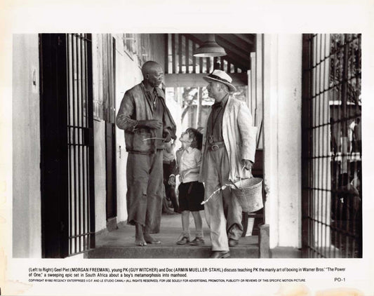 Morgan Freeman THE POWER OF ONE Armin Mueller-Stahl original press photo 1992