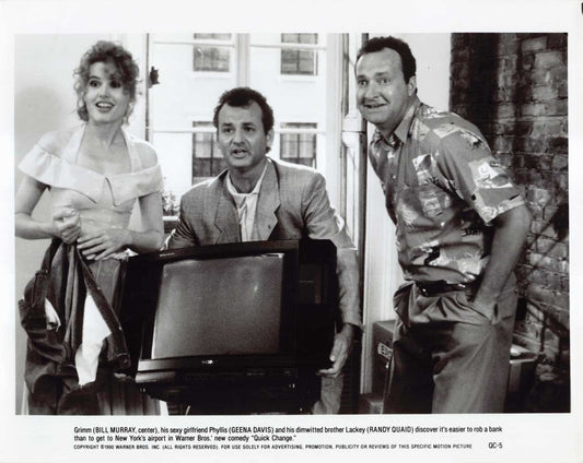 Bill Murray QUICK CHANGE Geena Davis Randy Quaid original press photo 1990