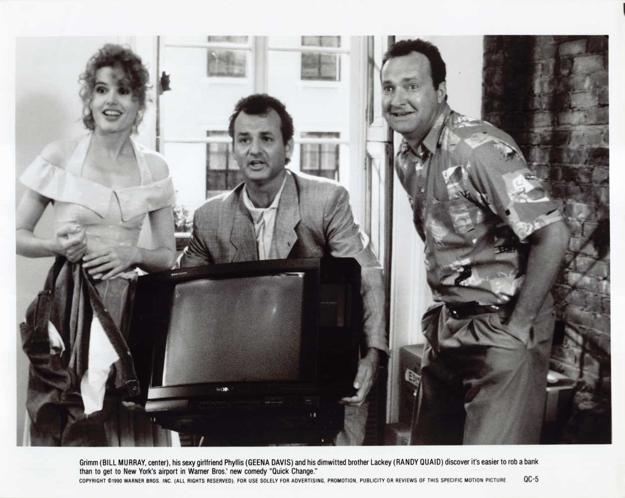 Bill Murray QUICK CHANGE Geena Davis Randy Quaid original press photo 1990