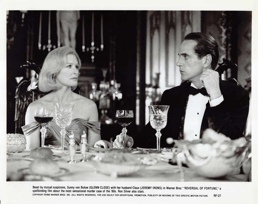 Glenn Close REVERSAL OF FORTUNE Jeremy Irons original press photo 1990