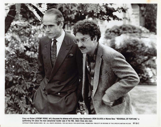 Ron Silver REVERSAL OF FORTUNE Jeremy Irons original press photo 1990