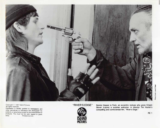 Dennis Hopper RIVER'S EDGE Crispin Glover original press photo 1987