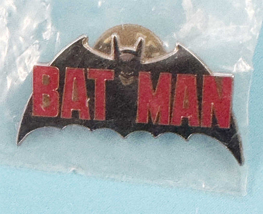 1982 BATMAN red logo pin