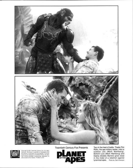 Tim Roth PLANET OF THE APES Mark Wahlberg original 8x10 press photo Tim Burton