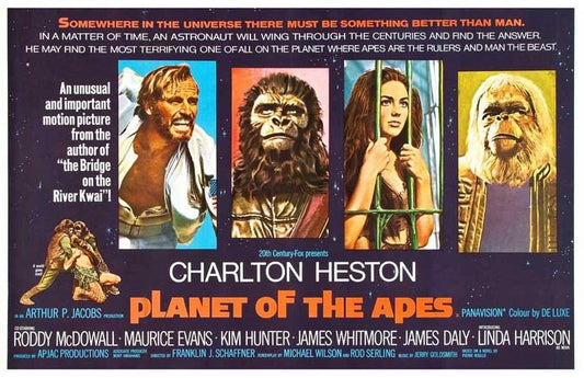 Charlton Heston PLANET OF THE APES Roddy McDowall movie poster 17x11