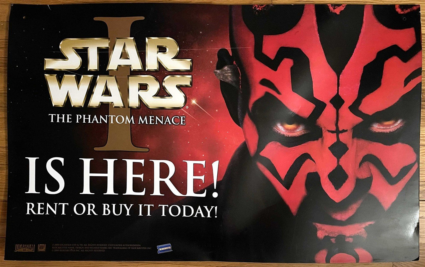 Blockbuster Video STAR WARS PHANTOM MENACE home video store display