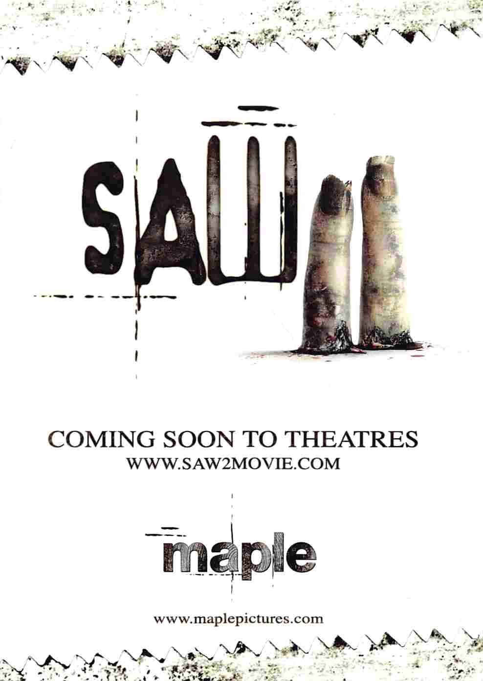 Maple Pictures SAW 2 promo postcard 2004
