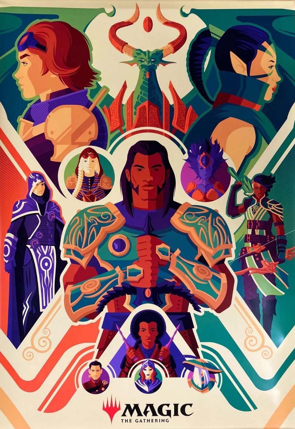 MAGIC THE GATHERING War of the Spark Planeswalkers poster SET of 3 Tom Whalen