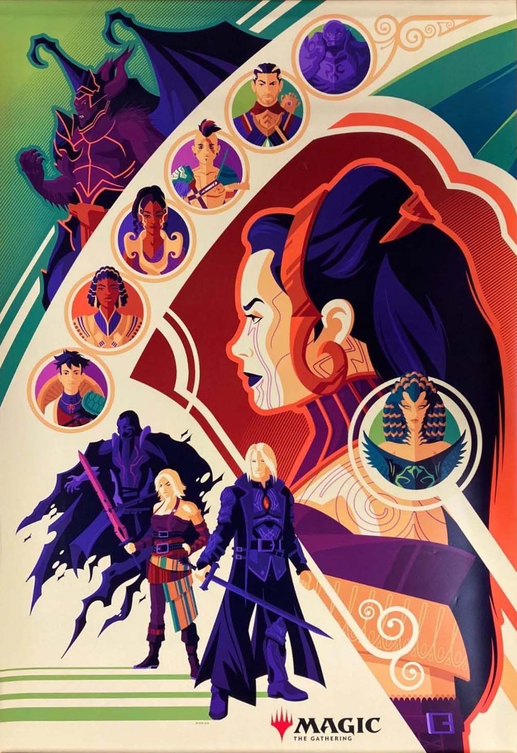 MAGIC THE GATHERING War of the Spark Planeswalkers poster SET of 3 Tom Whalen