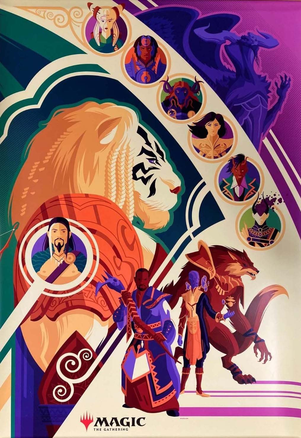 MAGIC THE GATHERING War of the Spark Planeswalkers poster SET of 3 Tom Whalen