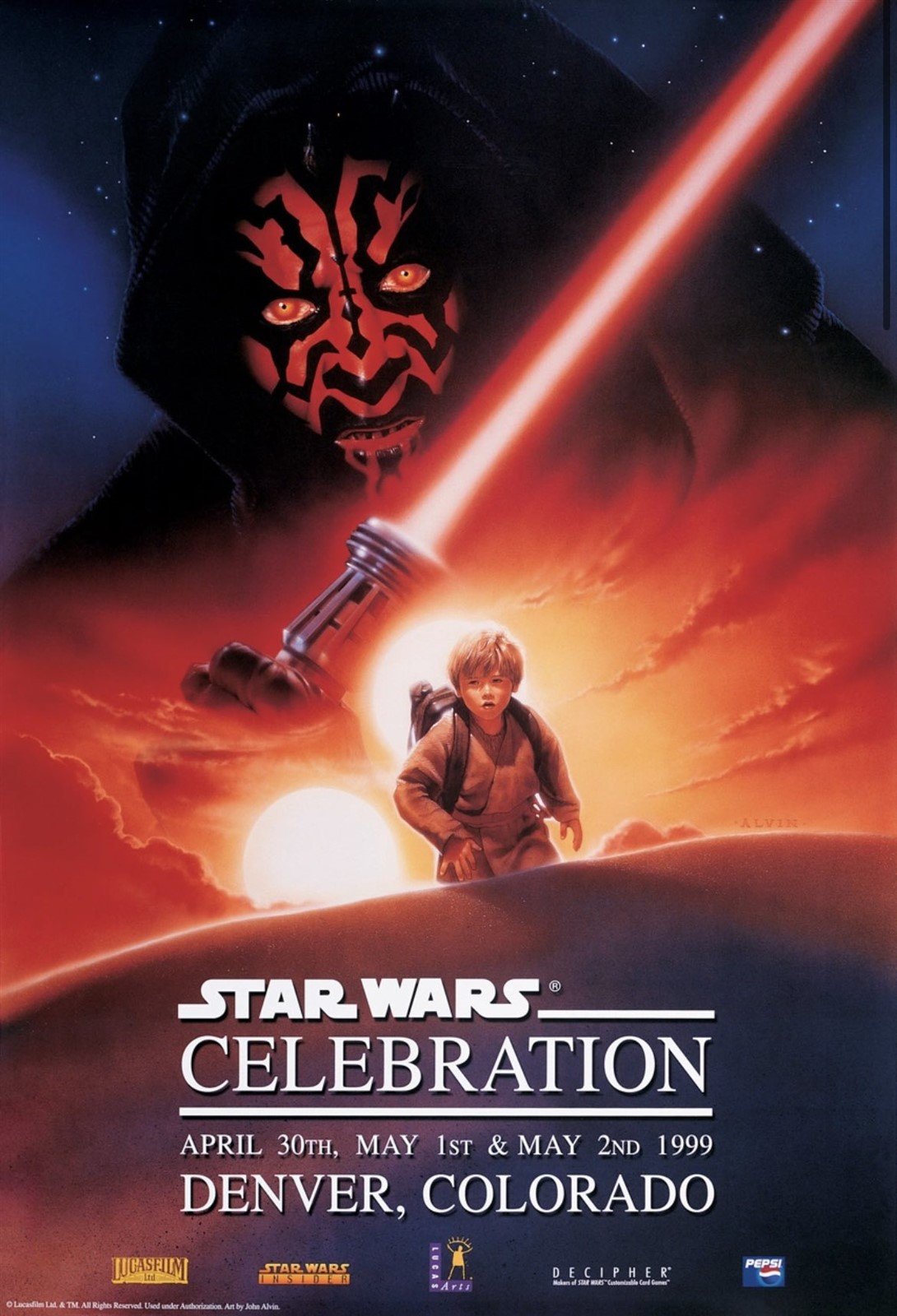 STAR WARS CELEBRATION Denver 1999 John Alvin 24x36 original poster
