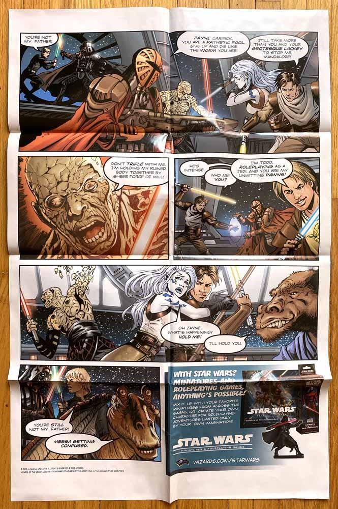 Wizards of the Coast STAR WARS MINIATURES poster KNIGHTS OF THE OLD REPUBLIC