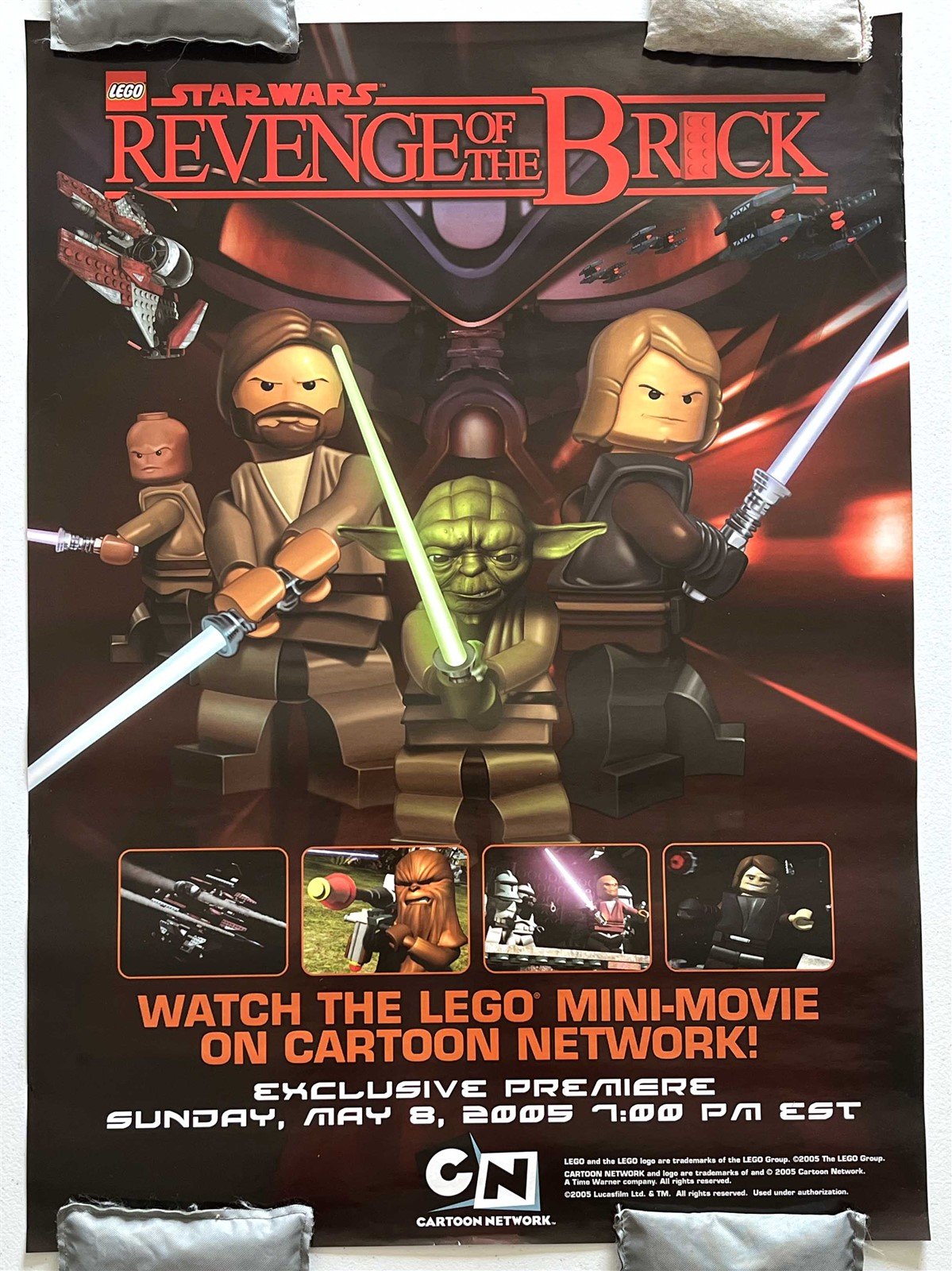 Cartoon Network LEGO STAR WARS REVENGE OF THE BRICK original rolled po Hollywood Toy Poster Company