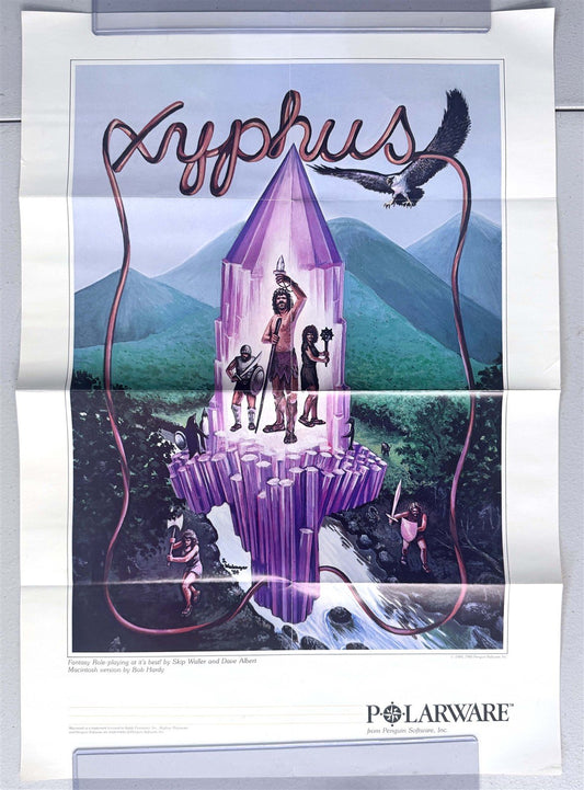 Penguin Software XYPHUS original video game poster 1985
