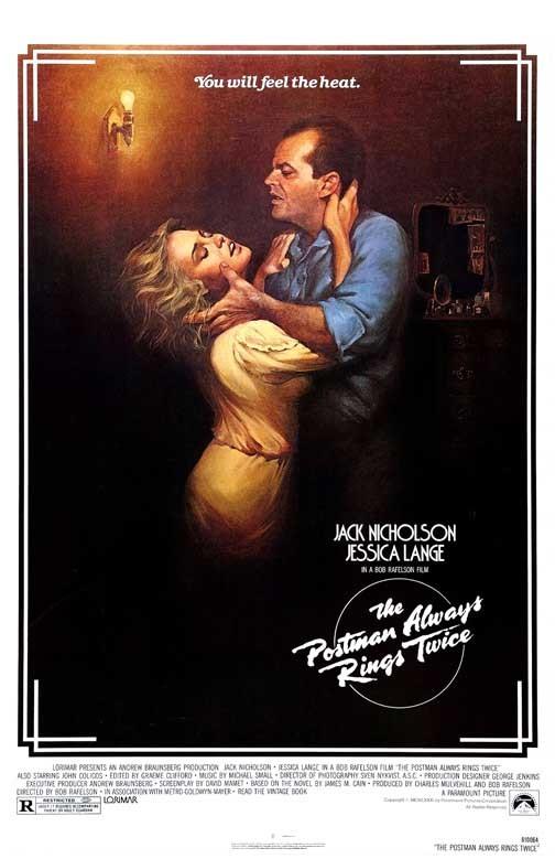 Jack Nicholson POSTMAN ALWAYS RINGS TWICE Jessica Lange movie poster 11x17