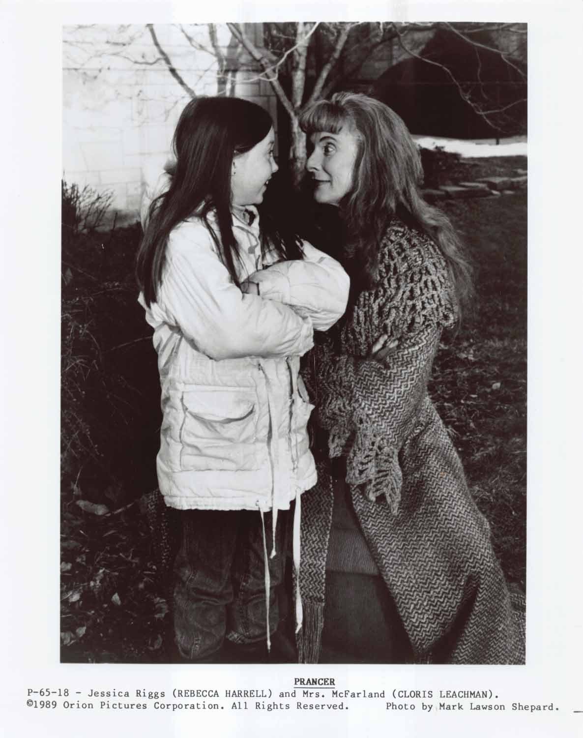 Rebecca Harrell PRANCER Cloris Leachman original press photo 1989