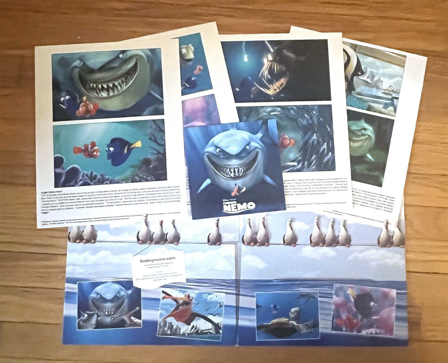 Pixar Disney FINDING NEMO original media CD press kit with 4 color stills