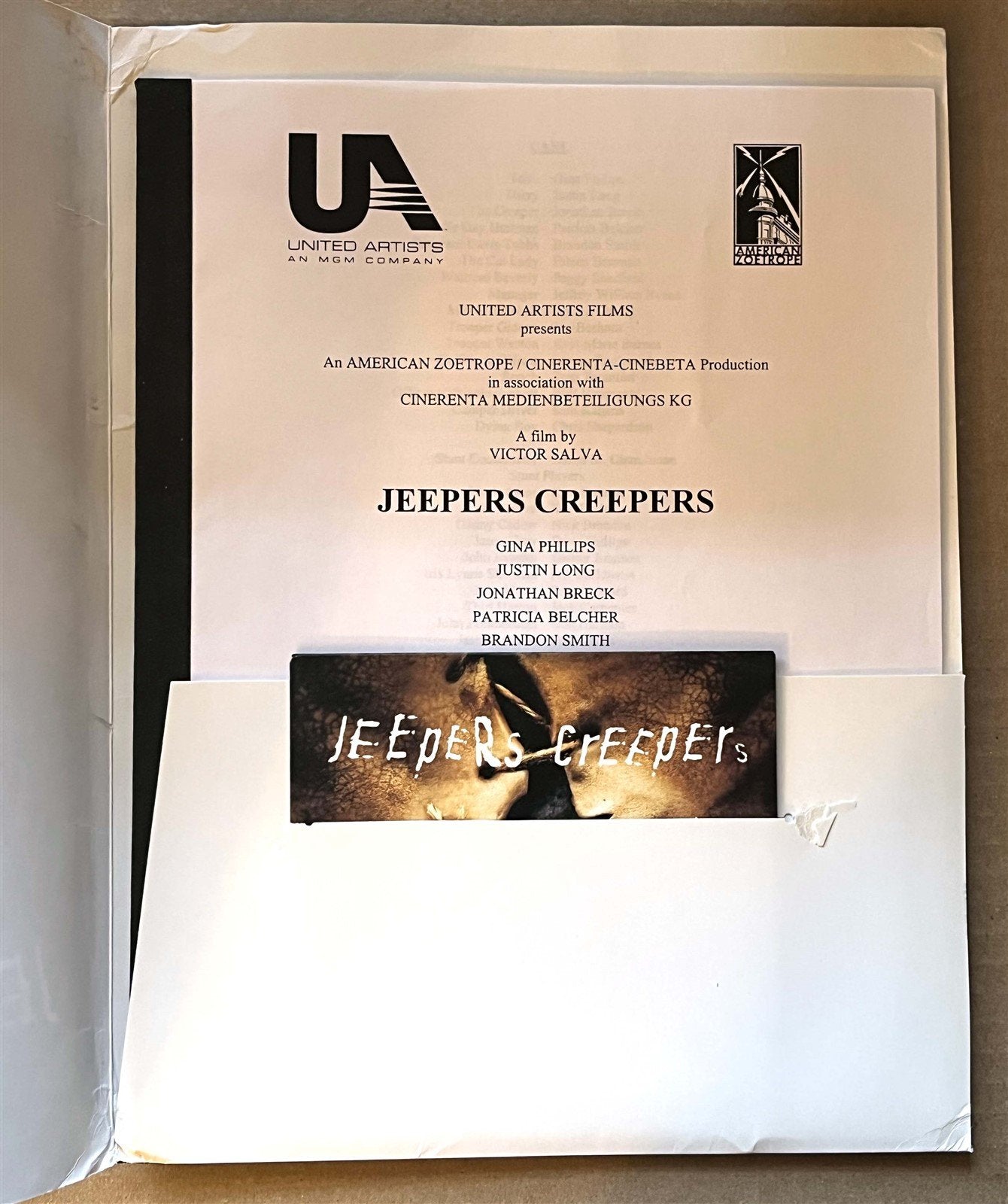 Justin Long JEEPERS CREEPERS CD press kit