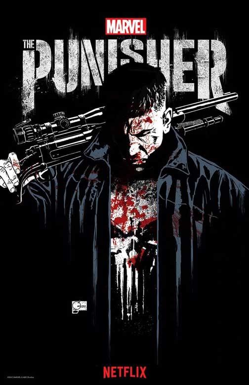 Jon Bernthal PUNISHER rifle movie poster 11x17 Netflix