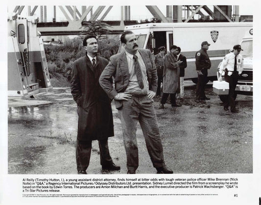 Timothy Hutton Q&A Nick Nolte original 10x8 press photo 1990