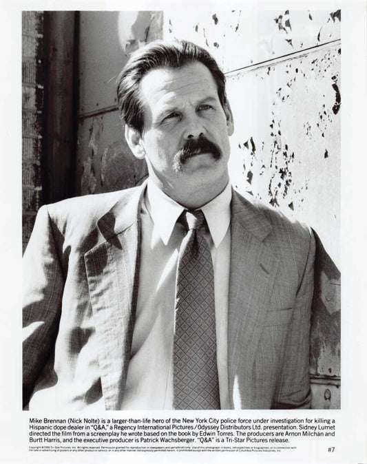 Nick Nolte Q&A original 8x10 press photo 1990