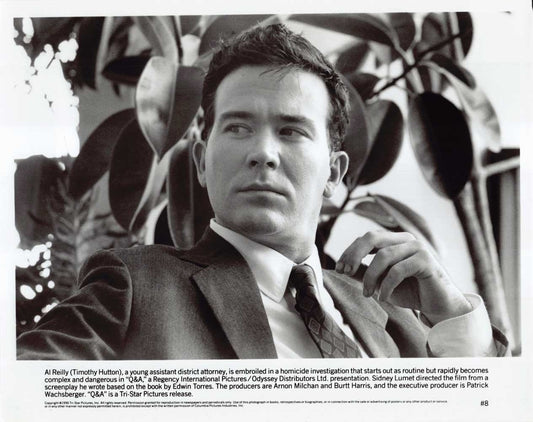Timothy Hutton Q&A original 10x8 press photo 1990