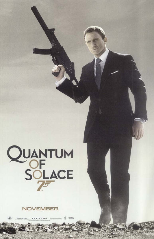 Daniel Craig QUANTUM OF SOLACE 007 original studio advance B movie poster 11x17