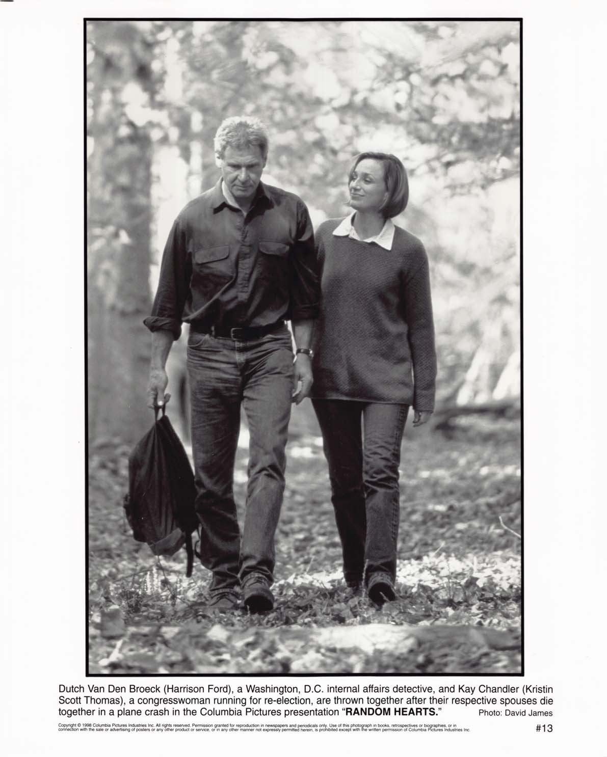 Harrison Ford RANDOM HEARTS Kristin Scott Thomas 1996 original 8x10 press photo