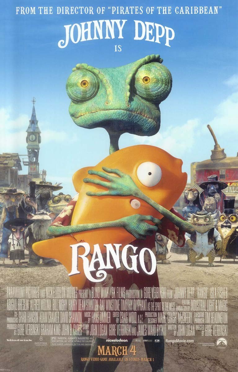 Johnny Depp RANGO original studio movie poster 11x17