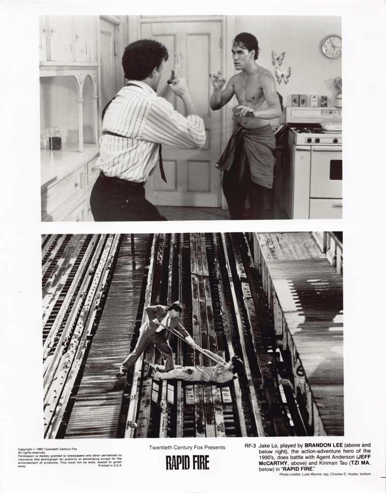Brandon Lee RAPID FIRE Jeff McCarthy Tzi Ma original 8x10 press photo 1992