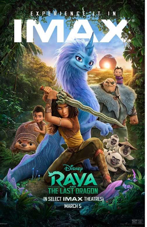 Disney RAYA AND THE LAST DRAGON Imax movie poster 11x17