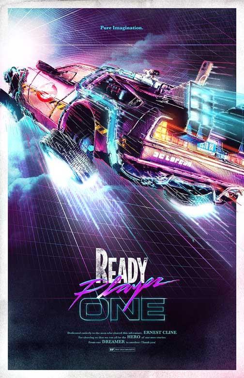 Tye Sheridan READY PLAYER ONE Olivia Cooke Simon Pegg car movie poster 11x17