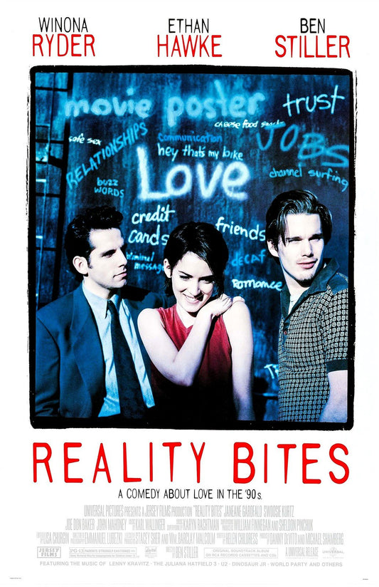 Winona Ryder REALITY BITES Ethan Hawke Ben Stiller movie poster 11x17