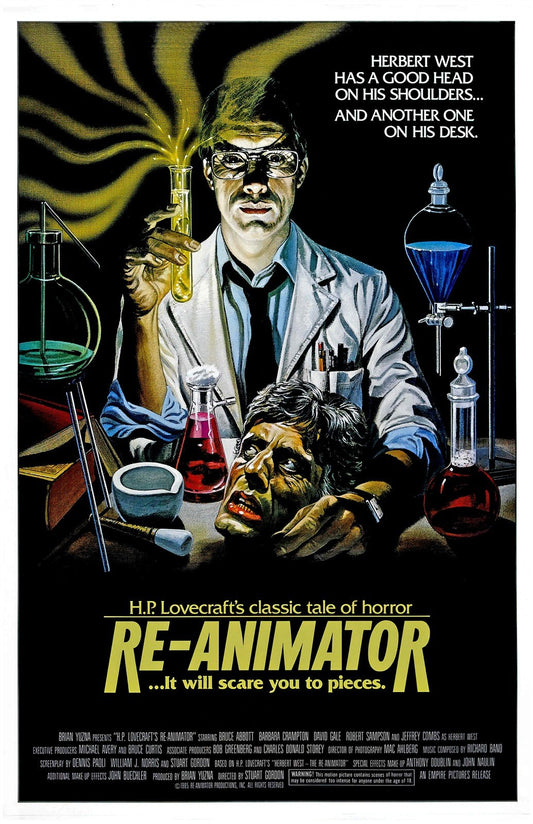Jeffrey Combs H.P. LOVECRAFT'S RE-ANIMATOR movie poster 11x17