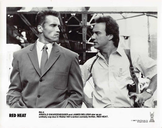 James Belushi RED HEAT Arnold Schwarzenegger original press photo 1988