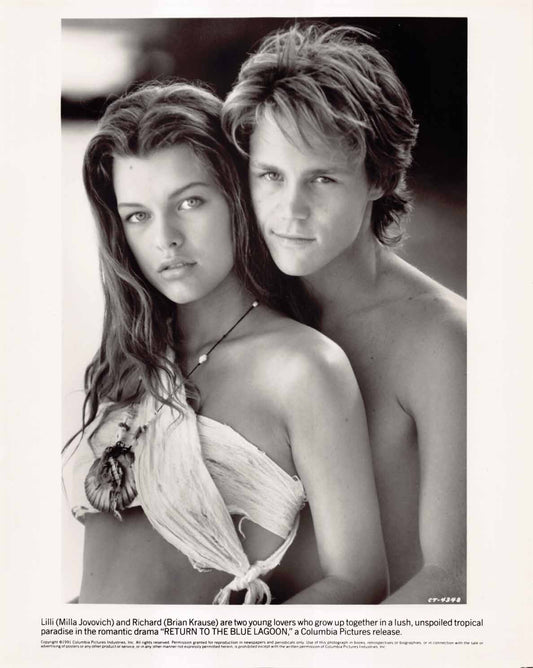 Milla Jovovich RETURN TO THE BLUE LAGOON Brian Krause original 8x10 press photo
