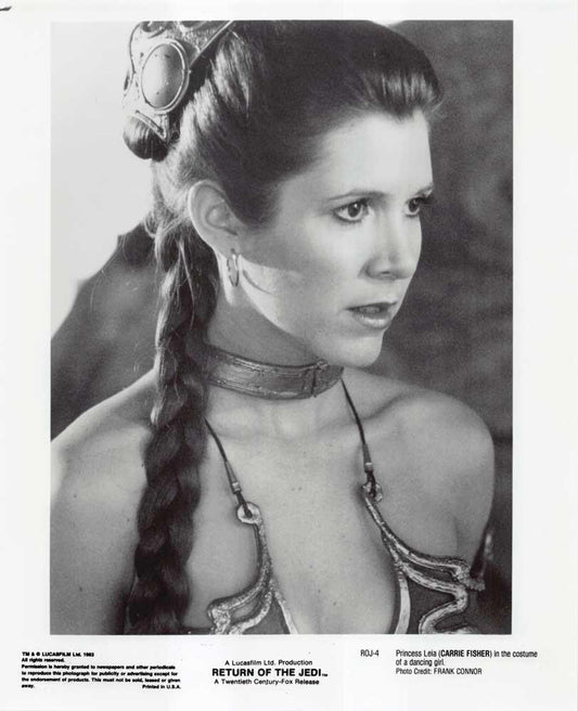 Carrie Fisher Star Wars RETURN OF THE JEDI original 8x10 press photo 1983