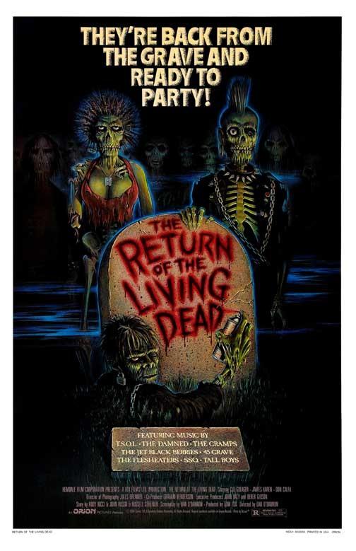 RETURN OF THE LIVING DEAD movie poster 11x17
