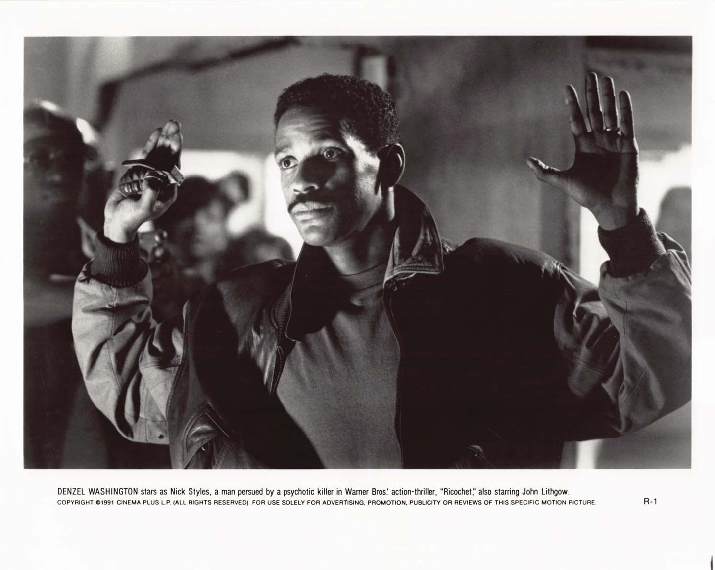 Denzel Washington RICOCHET John Lithgow 1991 original 8x10 press photo