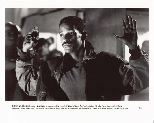 Denzel Washington RICOCHET John Lithgow 1991 original 8x10 press photo