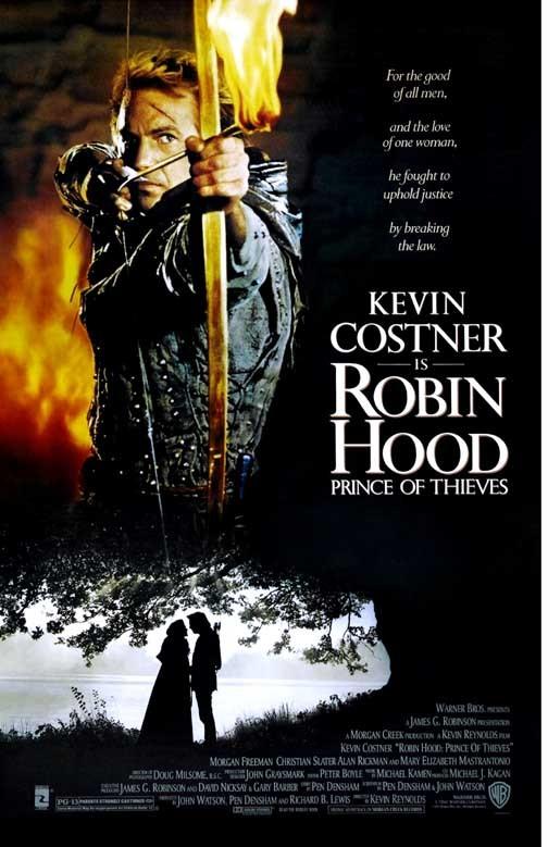 Kevin Costner ROBIN HOOD PRINCE OF THIEVES Alan Rickman movie poster 11x17